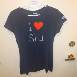 MONT TREMBLANT Black and Red Tshirt, Size XL, Fits more like Medium, Preloved